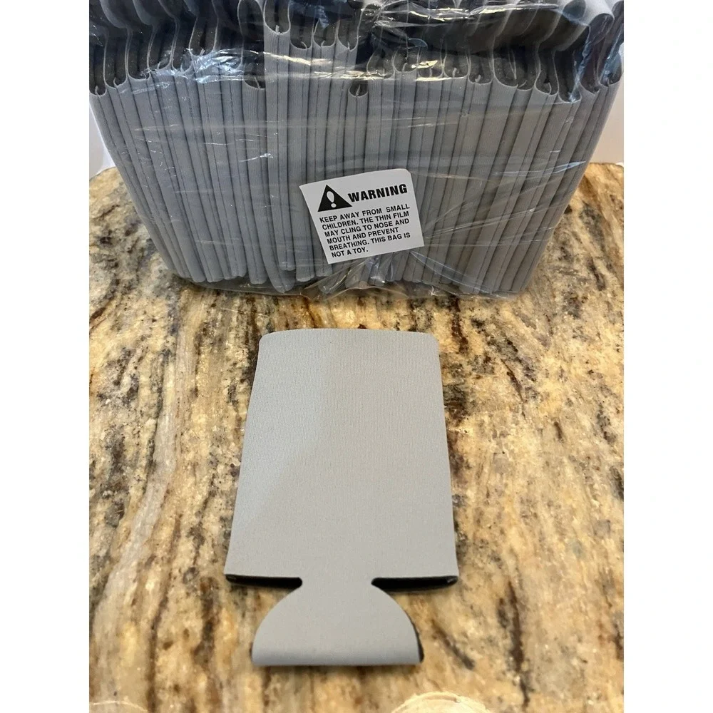 Lot of Light Gray Koozies Can Holder Huggies Sublimation.